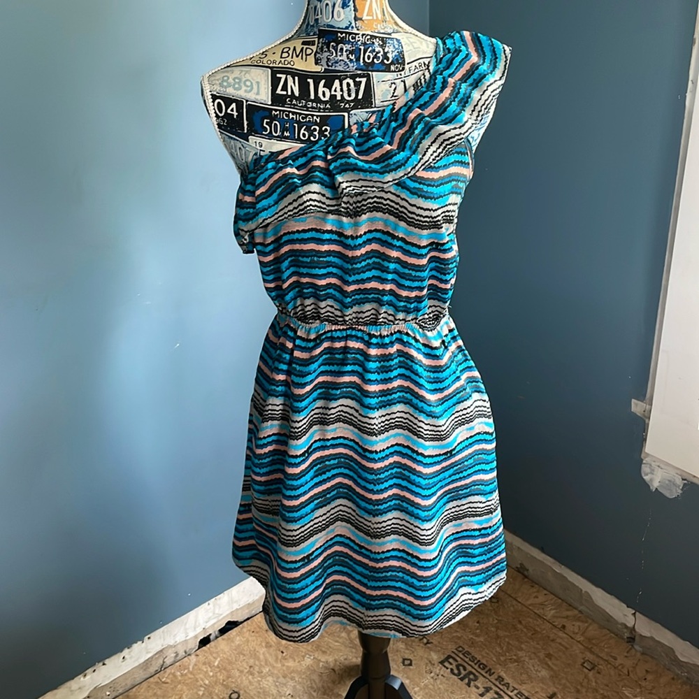 Bar III one shoulder dress